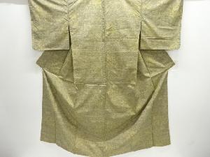 色紙に唐草模様織り出し西陣お召着物